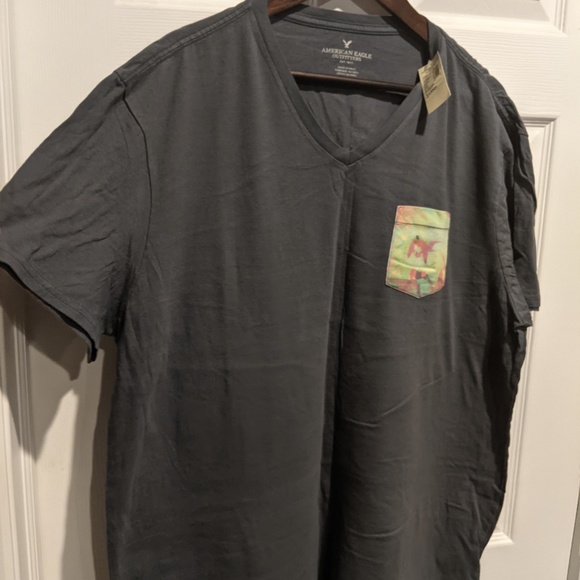 AE American Eagle T-Shirt V-Neck Pocket Men's XL - Picture 5 of 10